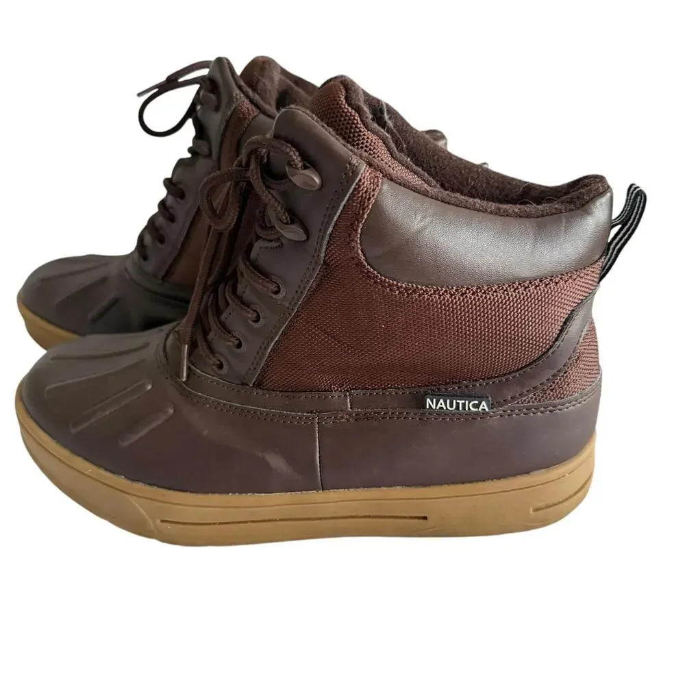 NAUTICA Dark Brown New Bedford‎ Mens Ankle Duck Boots, 9